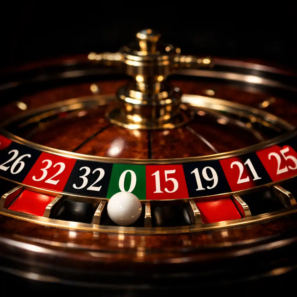 Table de roulette traditionnelle avec roue et jetons